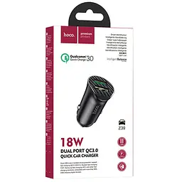 АЗП Hoco Z39 Farsighted QC3.0 18W (2USB-A) Чорний - мініатюра 5