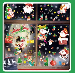 Набір новорічних наклейок на вікно Happy New Year 9 14578 20×30 см 9 аркушів - мініатюра 5