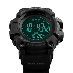 Наручний годинник чоловічий Skmei 1356 Black, 1356BK (12304) - мініатюра 4