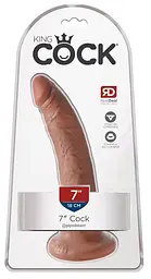 Фалоімітатор King Cock 7", 20.5 см (тілесний) - мініатюра 5
