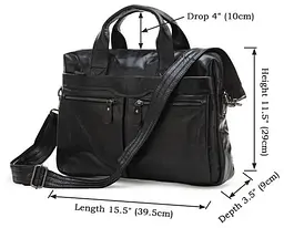 Чоловіча шкіряна сумка Vintage 39,5х29х9 см sum0015056 - мініатюра 7
