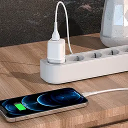 Адаптер мережевий HOCO Briar dual port charger N8 2 USB білий - мініатюра 2