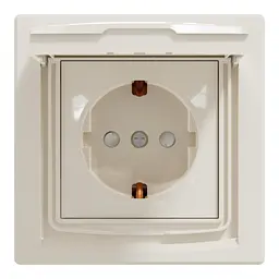 Розетка Schneider Electric ASFORA з кришкою IP44, крем (EPH3100323)