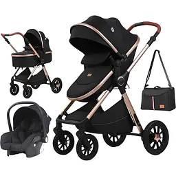 Коляска універсальна 3 в 1 Kidilo H2D Black