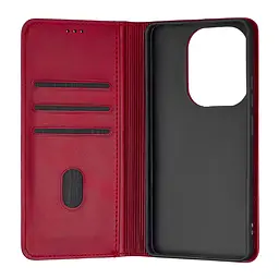 Чохол-книжка Premium Xiaomi Redmi Note 13 Pro 4G/Poco M6 Pro 4G Dark Red - мініатюра 2