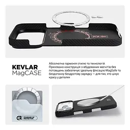 Чехол ArmorStandart BlackIcon Aramid Twill MagCase для Apple iPhone 17 Pro Black (ARM90149) - мініатюра 8