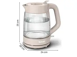 Електрочайник Tefal Morning Glass Kettle White (KO2G0BE0) - мініатюра 2