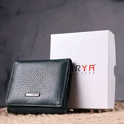 Цікавий жіночий гаманець із монетницею з натуральної шкіри KARYA 21379 зелений - мініатюра 10