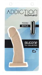 Вигнутий фалоімітатор на присосці Addiction - Edward 6″ Curved Dong, віброкуля у подарунок - мініатюра 5