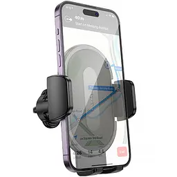 Автотримач Borofone BH133 Rio push-type (air outlet) Black - мініатюра 2