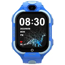 Дитячий смарт годинник Lemfo DF99 з AMOLED дисплеєм, до 5–7 днів роботи, GPS трекером, 4G SIM-картою та кнопкою SOS Синій - мініатюра 2