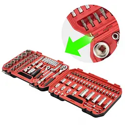 Набір інструментів 1/2"&1/4" 110 од. Intertool ET-9108 - мініатюра 7