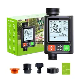 Програмований таймер подачі води XON WaterTimer X344 для поливу (XWTDCS312401B 3497) Чорний - мініатюра 10