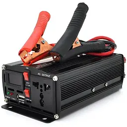 Інвертор напруги Powermaster, 24V/220V, 300W з модифікованою синусоїдою, 1 універсальна розетка, клеми