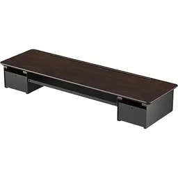 Настільна підставка для монітора Officepro MR161DW Dark Wood/Black (MR161DW) - мініатюра 2
