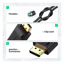 Перехідник Ugreen DisplayPort M - HDMI F 4K 30Hz чорний (40363) - мініатюра 4