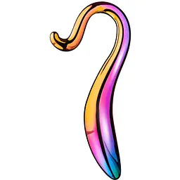 Фалоімітатор Glamour Glass Elegant Curved 18 см мульті