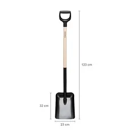Лопата совкова з дерев'яною ручкою Fiskars Solid™ (1066723) - мініатюра 2