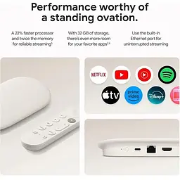 Медіаплеєр приставка ТБ Google TV Streamer 4K хромкаст (4/32 GB) - мініатюра 10