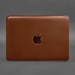 Шкіряний чохол BlankNote для MacBook 14 дюйм Світло-коричневий Crazy Horse - мініатюра 5