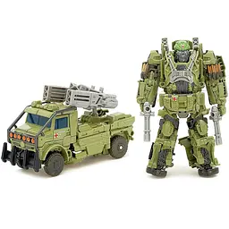 Іграшка робот-трансформер Hound Transformers автобот військовий робот для дітей висота 17 см