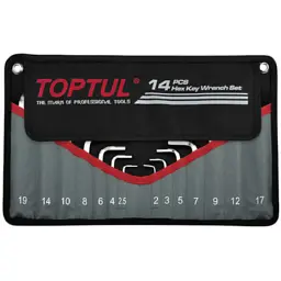 Ключ Toptul шестигранний Г-обр. 2-19мм 14шт. у чохлі (GPAQ1401) - мініатюра 2