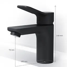 Змішувач для умивальника Am.Pm X-Joy black F85A02122 Чорний матовий - мініатюра 8