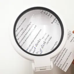 Збільшувальна настільна лупа трансформер 5/7 X з підсвічуванням 6 Led UKC FS55 білий - мініатюра 7