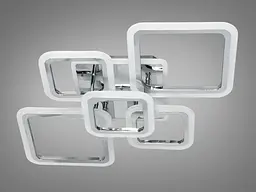 Люстра стельова LED Diasha A8160/2+3HR, 80W, 3200K-6500K, золото, сучасний стиль для коридору, вітальні, спальні, кухні, офісу - мініатюра 4
