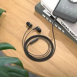 Навушники Hoco M97 Enjoy With Microphone провідна вакуумна гарнітура чорна - мініатюра 4