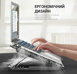 Охолоджувальна підставка для ноутбука до 21 дюймів GamePro GPCP-485 5xfans - мініатюра 13