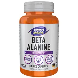 Амінокислота NOW Sports Beta-Alanine 750 mg, 120 вегакапсул