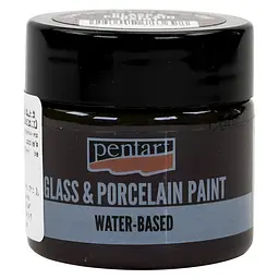 Фарба акрилова Glass&porcelaine, на водній основі, Коричнева, 30 мл, Pentart (5997412783698)