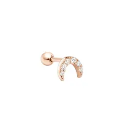 Сережка для хеліксу з червоного золота Luna Spark (з40107)