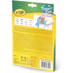 Набір фломастерів Crayola SuperTips washable пастельні кольори 12 шт. (58-7515) - мініатюра 6