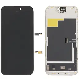 Дисплей iPhone 15 Pro чорний OLED, OEM Soft DD, 120Hz