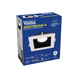 Світильник точковий Violux AMSTERDAM-S GU10 IP20 біло-чорний ( 131201 ) - мініатюра 7