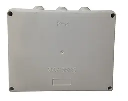 Коробка розподільча Р8 без клеми с гермовводами 200х155х80мм IP54 