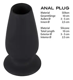 Анальна пробка Lust Tunnel Plug M чорна - мініатюра 7