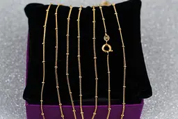 Цепь Xuping Jewelry панцирная с шариками 50 см 1 мм золотистая