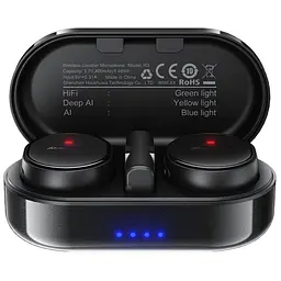 Петличний бездротовий мікрофон Acefast R3 Dual-mic Type-C Black