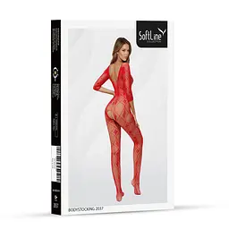 Бодістокінг Bodystocking 2037, red One Size - мініатюра 5