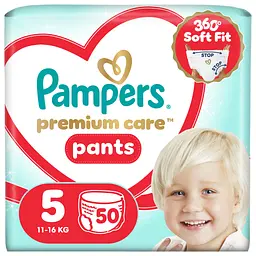 Підгузки Pampers Premium Care Pants Розмір 5 (11-16 кг) 50 шт (8006530320085)