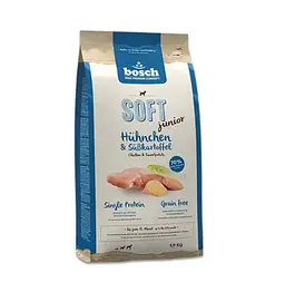 Напіввологий корм для собак Бош Софт з куркою та бататом, Bosch Soft Junior Chicken & Sweet Potato (1 кг)