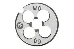 Плашка ручна кругла метрична Intertool M6 х 1.0 - мініатюра 2