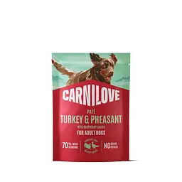 Вологий корм для собак Carnilove Turkey & Pheasant with Raspberry Leaves паштет індичка і фазан з листям малини 300 г