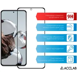 Скло захисне ACCLAB Full Glue Xiaomi 12T/12T Pro Black (1283126546402) - мініатюра 3