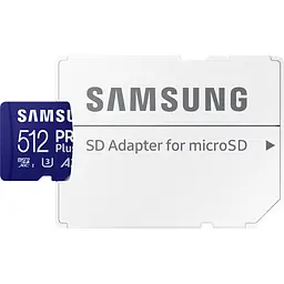 Карта пам'яті Samsung microSDXC PRO Plus 512GB Class 10 UHS-I U3 V30 A2 + SD Adapter (MB-MD512SA) [112861] - мініатюра 10