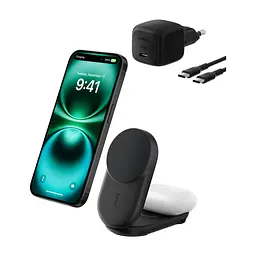 Зарядний пристрій Belkin UltraCharge Wireless 2-in-1 25W black (WIZ039KQBK)