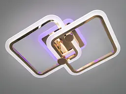 Люстра стельова LED Diasha A8208/2G, 50W, 3200K-6500K, золото, акрил, сучасний стиль, пульт дистанційного управління - мініатюра 2
